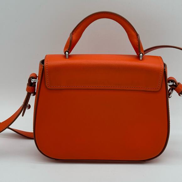Marc Jacobs Bright Orange Rider Mini Leather Crossbody Handle Bag - Picture 2 of 7
